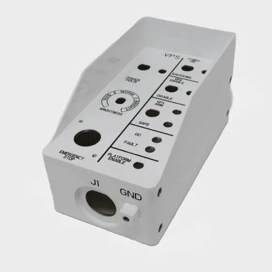 Spray Painted Aluminum Housing with Filled Engrave